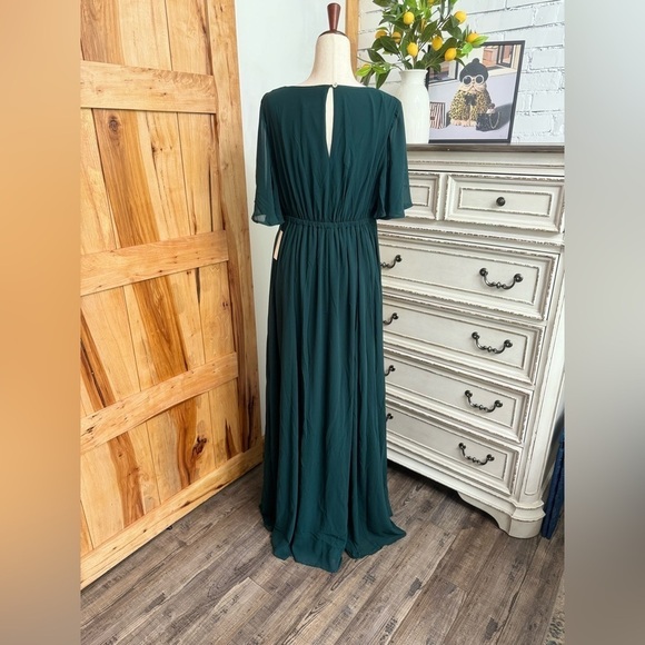 NWT! $188 SHOW ME YOUR MUMU Emily Maxi Dress Bridesmaid Emerald Green SZ 1X - Picture 2 of 10